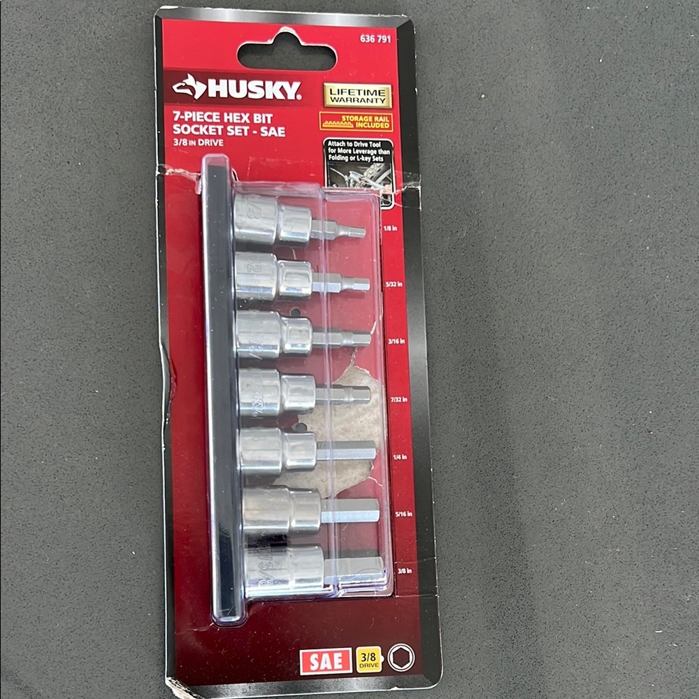 *SOLD* Husky 7-Piece Hex Bit Socket Set